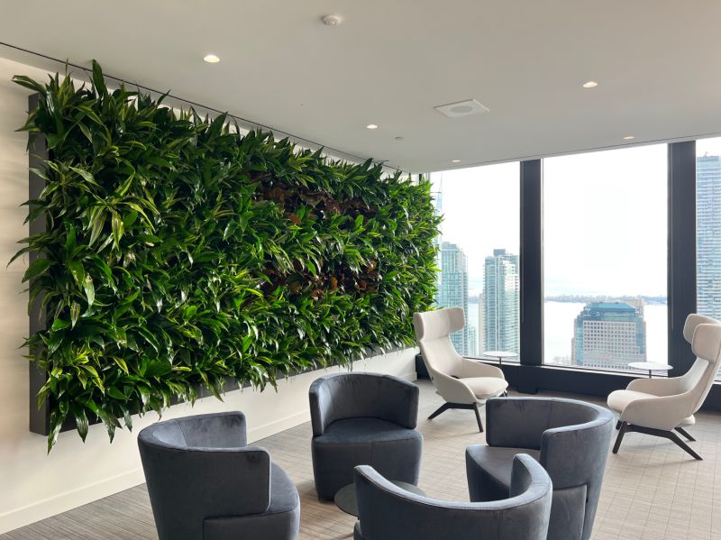 Living Wall with seating area